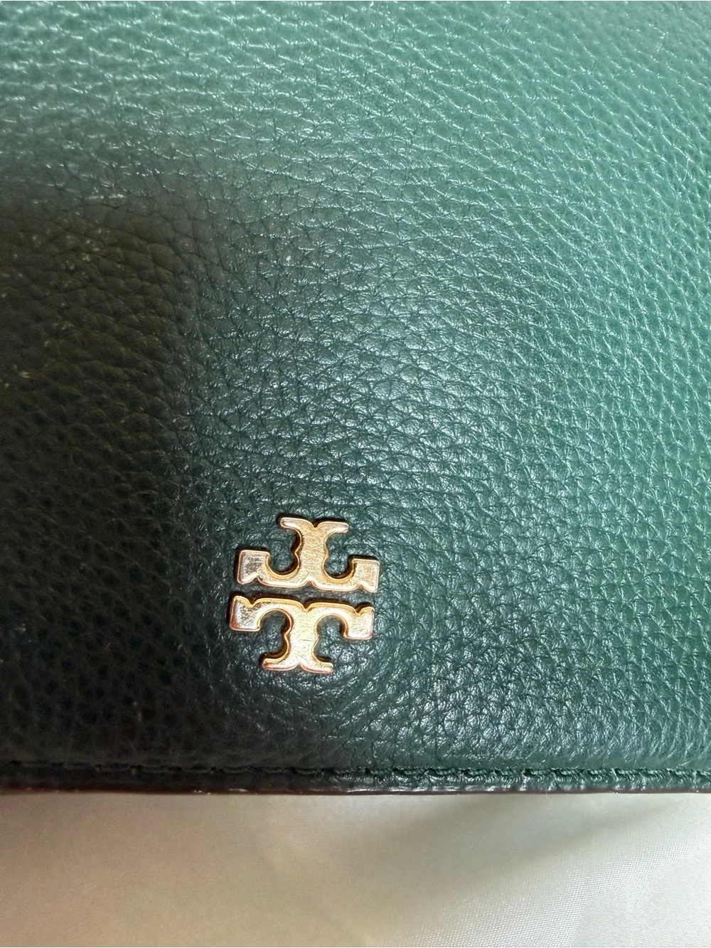 Tory Burch Miller Forest Green Pebbled Leather Chain Shoulder Bag 2019